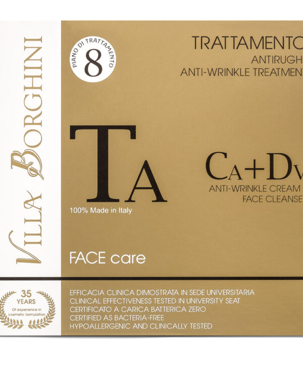 trattamento antirughe villa borghini, linea face care villa borghini, face care line