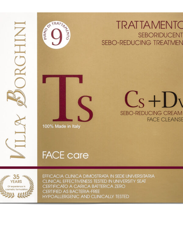 trattamento seboriducente villa borghini, linea face care villa borghini, face care line